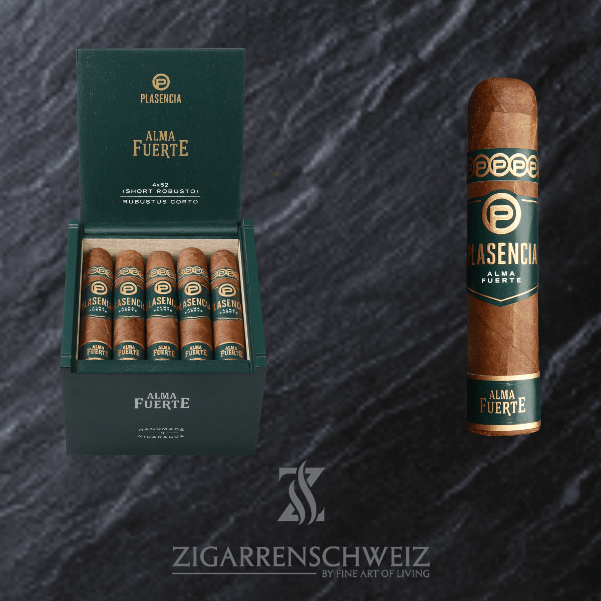 Plasencia Alma Fuerte Colorado Claro Short Robustus - Zigarrenschweiz Online Zigarren Boutique - 