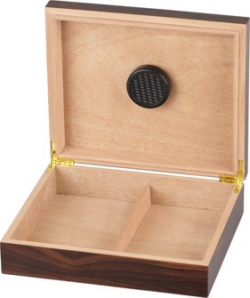 Humidor Walnut Dekor dunkel für ca. 20 Cigarren - Offen