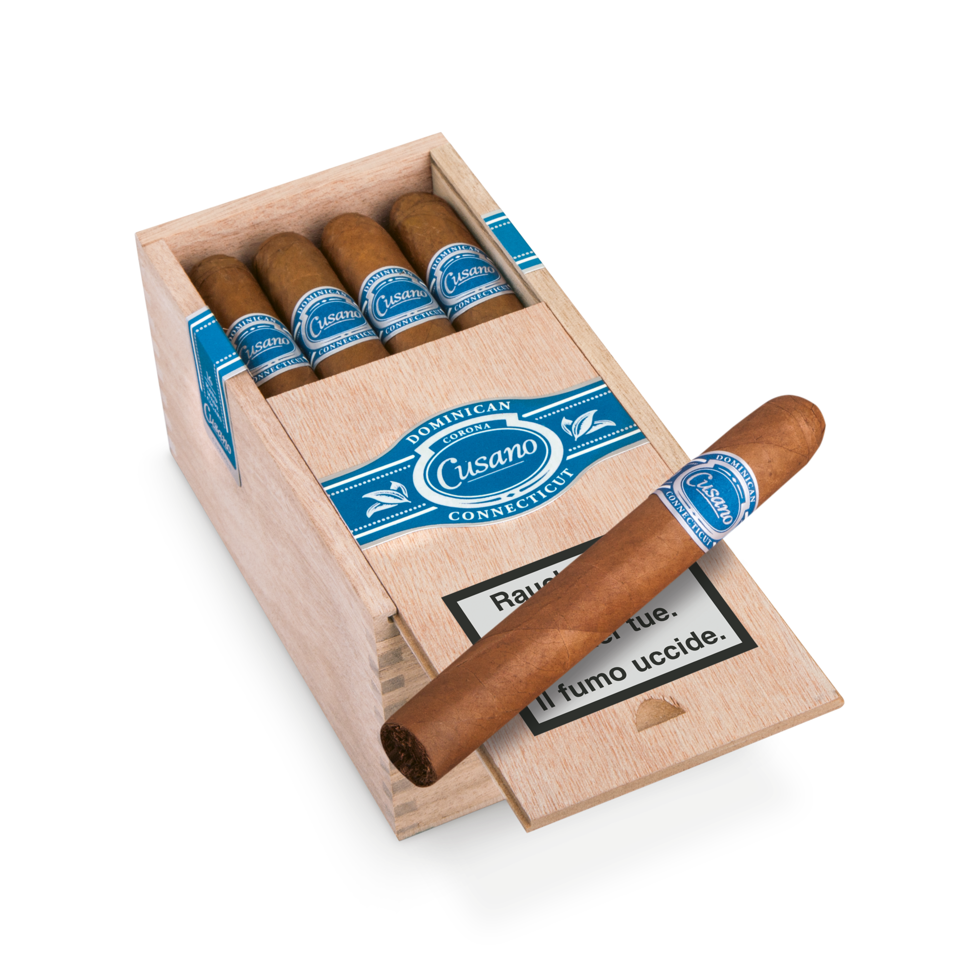 16er Kiste Cusano Dominican Connecticut Corona Zigarren, Box geöffnet