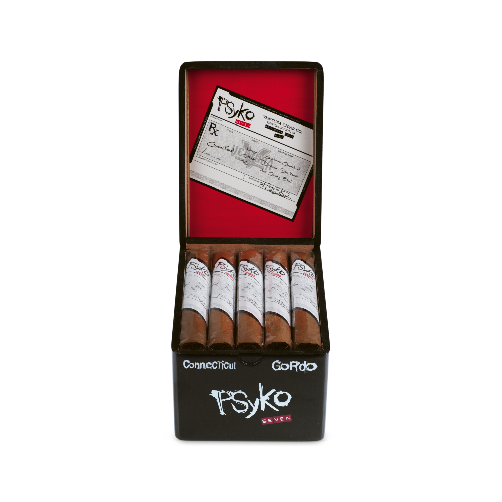 Psyko SEVEN Connecticut Gordo Zigarren Box geöffnet