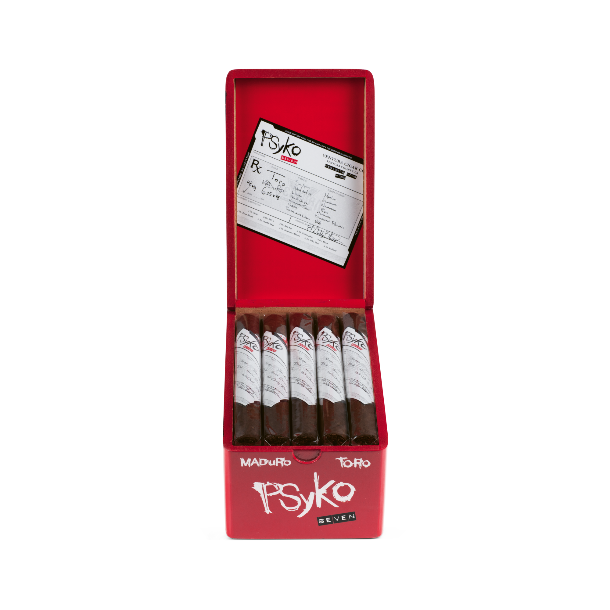 PSyKO Seven Maduro Zigarre im Toro Format 20er Box geöffnet