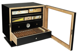 Adorini Varese Deluxe Humidor - schwarz für 500 Zigarren - Zigarrenschweiz Online Zigarren Boutique - 