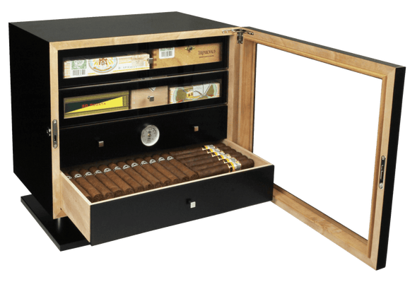 Adorini Varese Deluxe Humidor - schwarz für 500 Zigarren - Zigarrenschweiz Online Zigarren Boutique - 