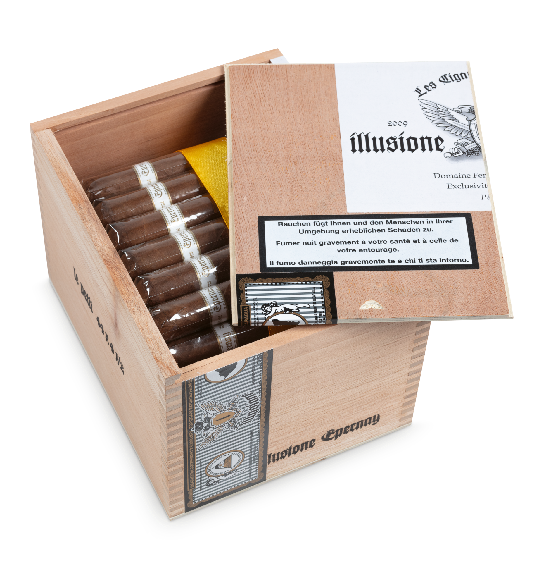 25er Kiste Illusione Epernay Le Petit Zigarren, Box geöffnet