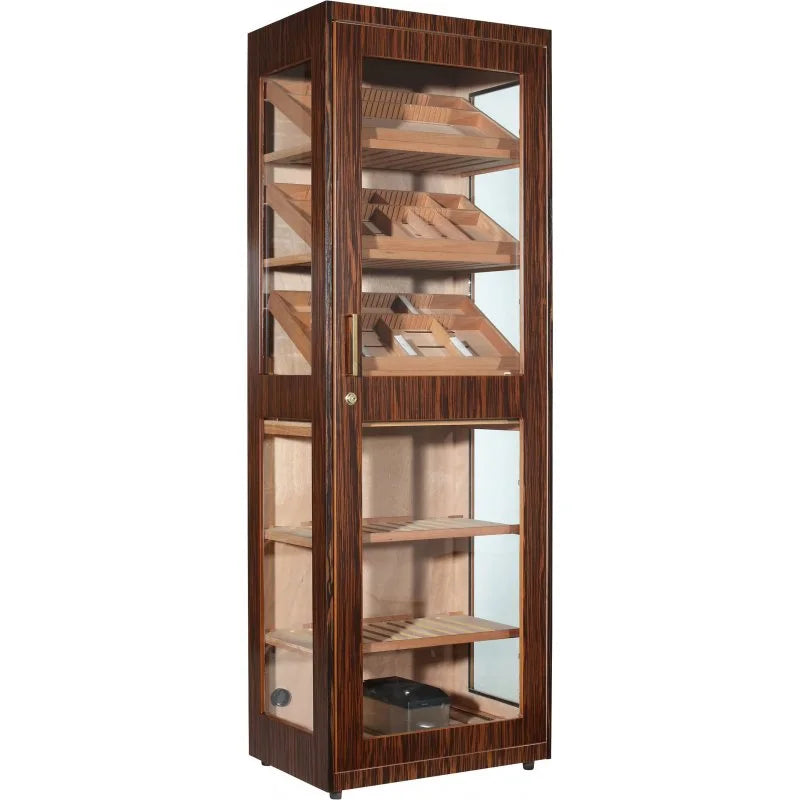 Adorini Capri Schrank Humidor für die perfekte Lagerung von bis zu 6'000 Zigarren Ebenfholz Farbe