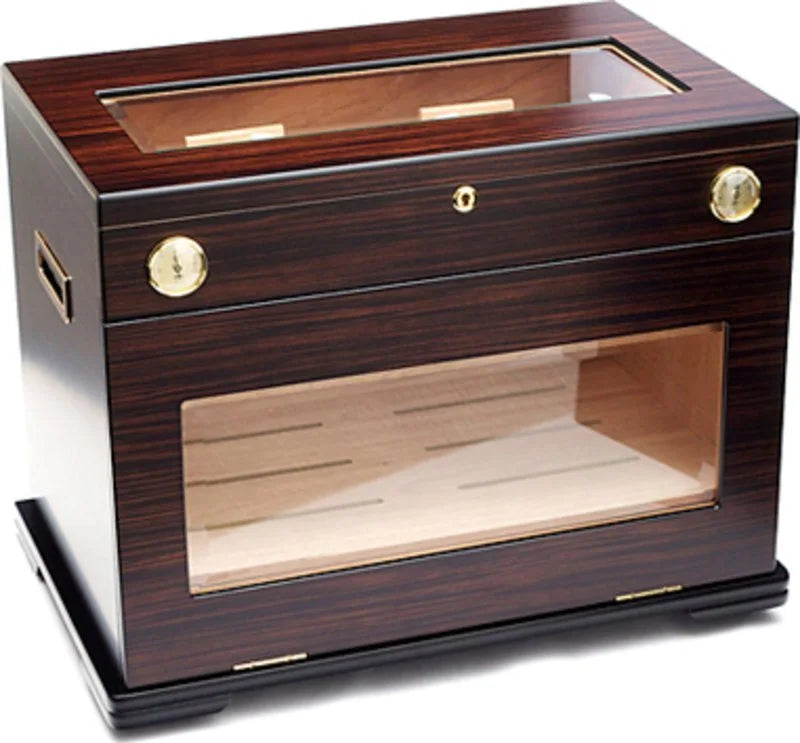 Adorini Aficionado Deluxe Humidor - schöner Humidor für die Lagerung von bis zu 400 Zigarren, innen leer