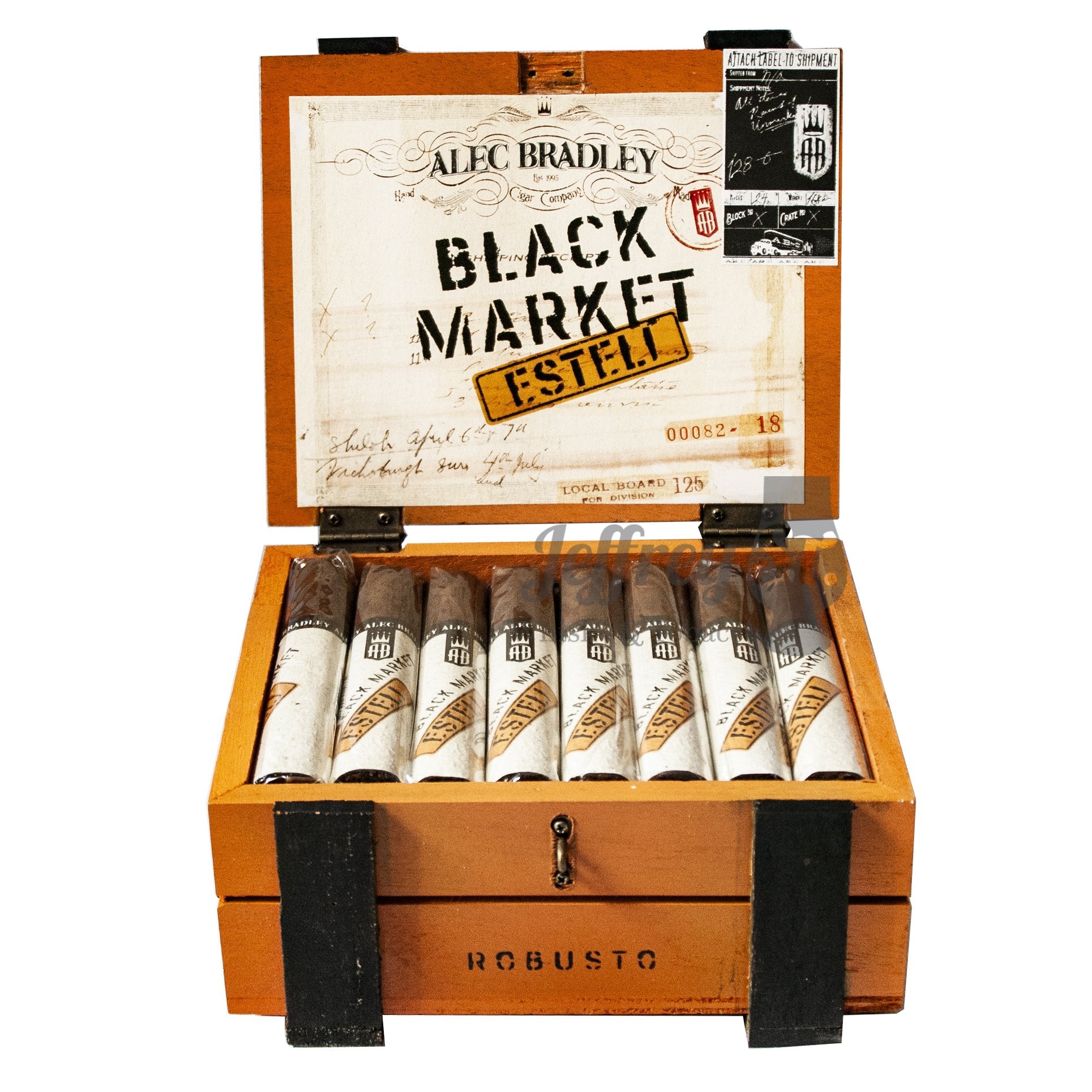Alec Bradley Black Market Esteli Robusto Zigarrenkiste geöffnet
