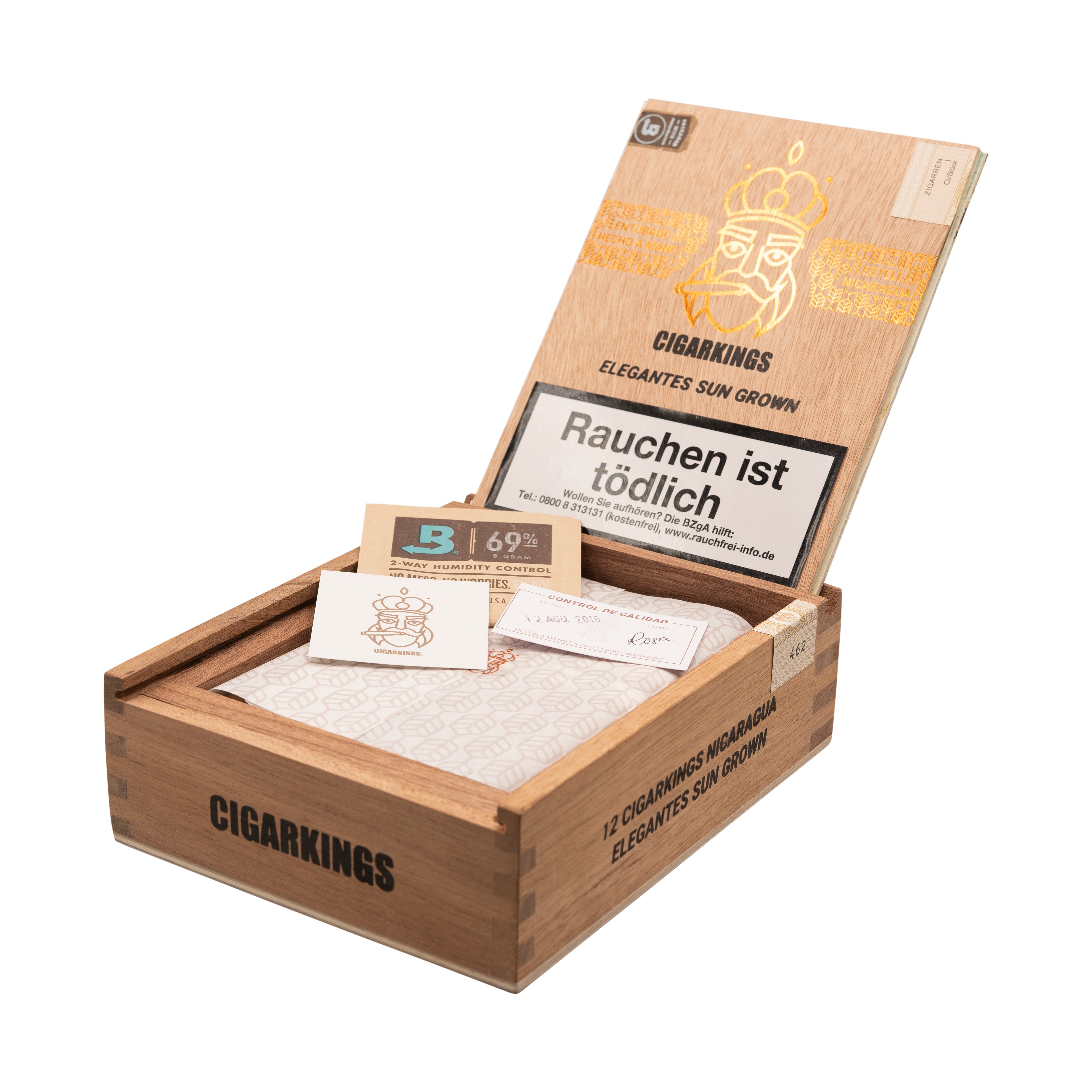 CigarKings Sun Grown Elegantes Zigarren Kiste geöffnet