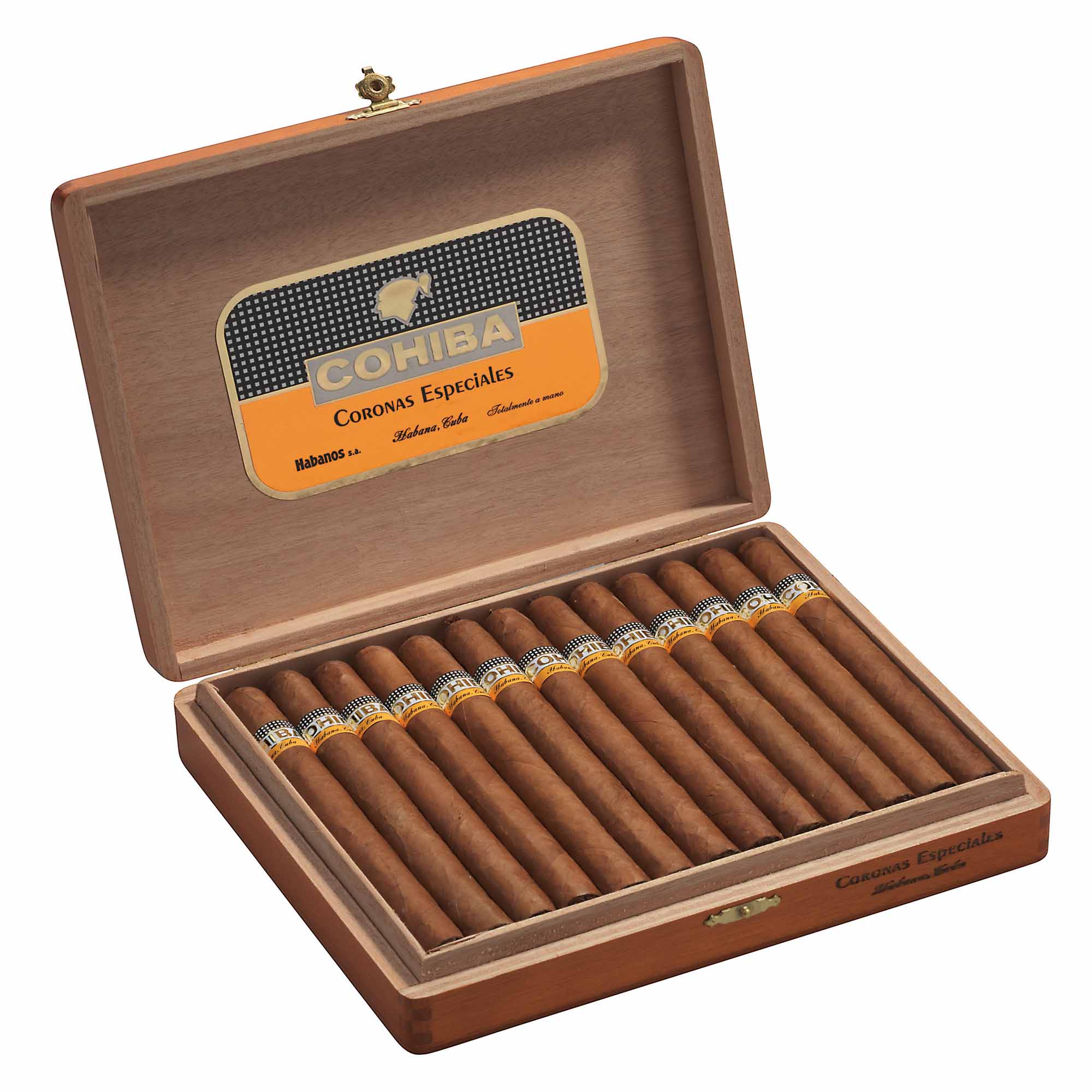 Cohiba Corona Especiales Zigarre im Languito No 2 Format 25er Box geöffnet