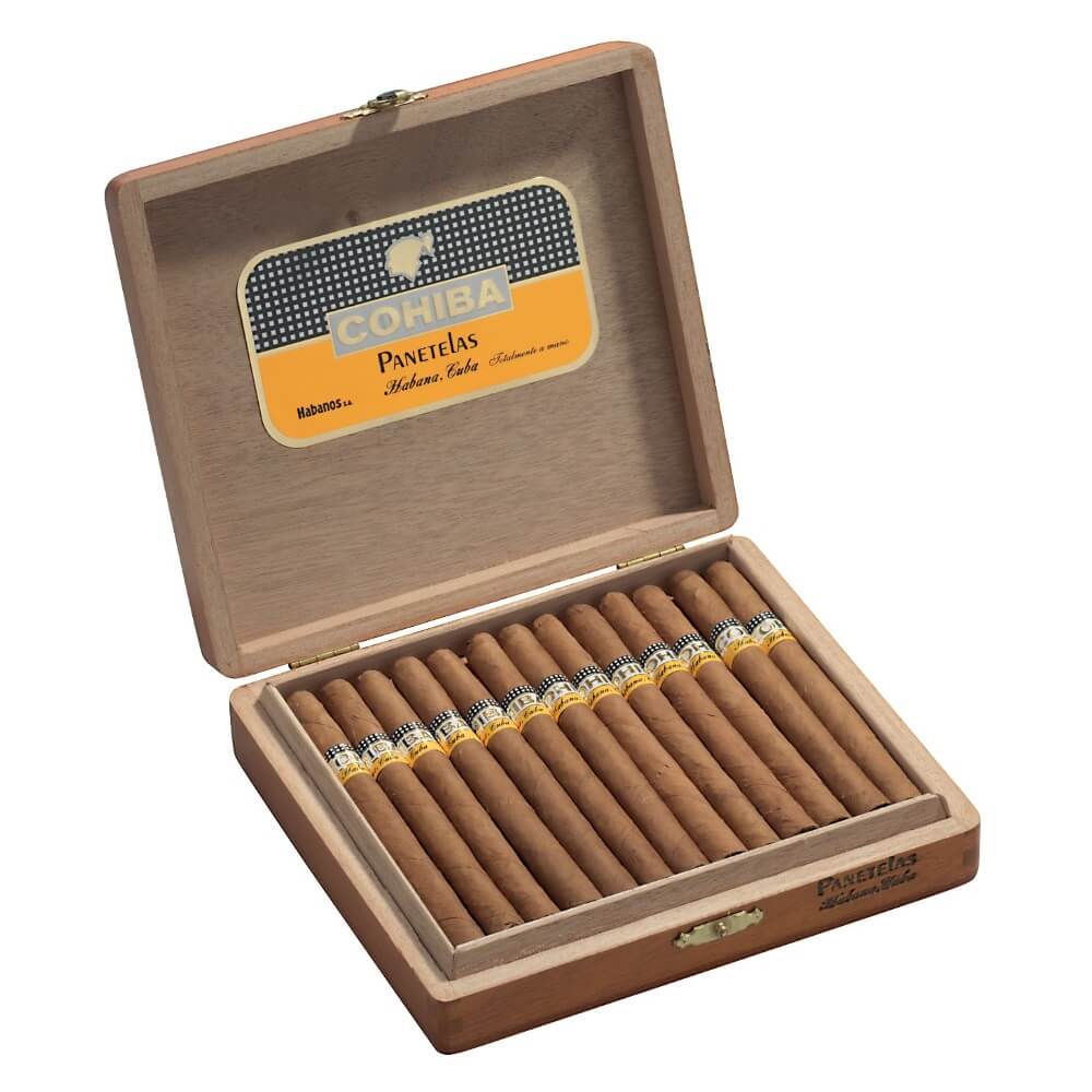 Cohiba Panetela 25er Zigarrenbox geöffnet