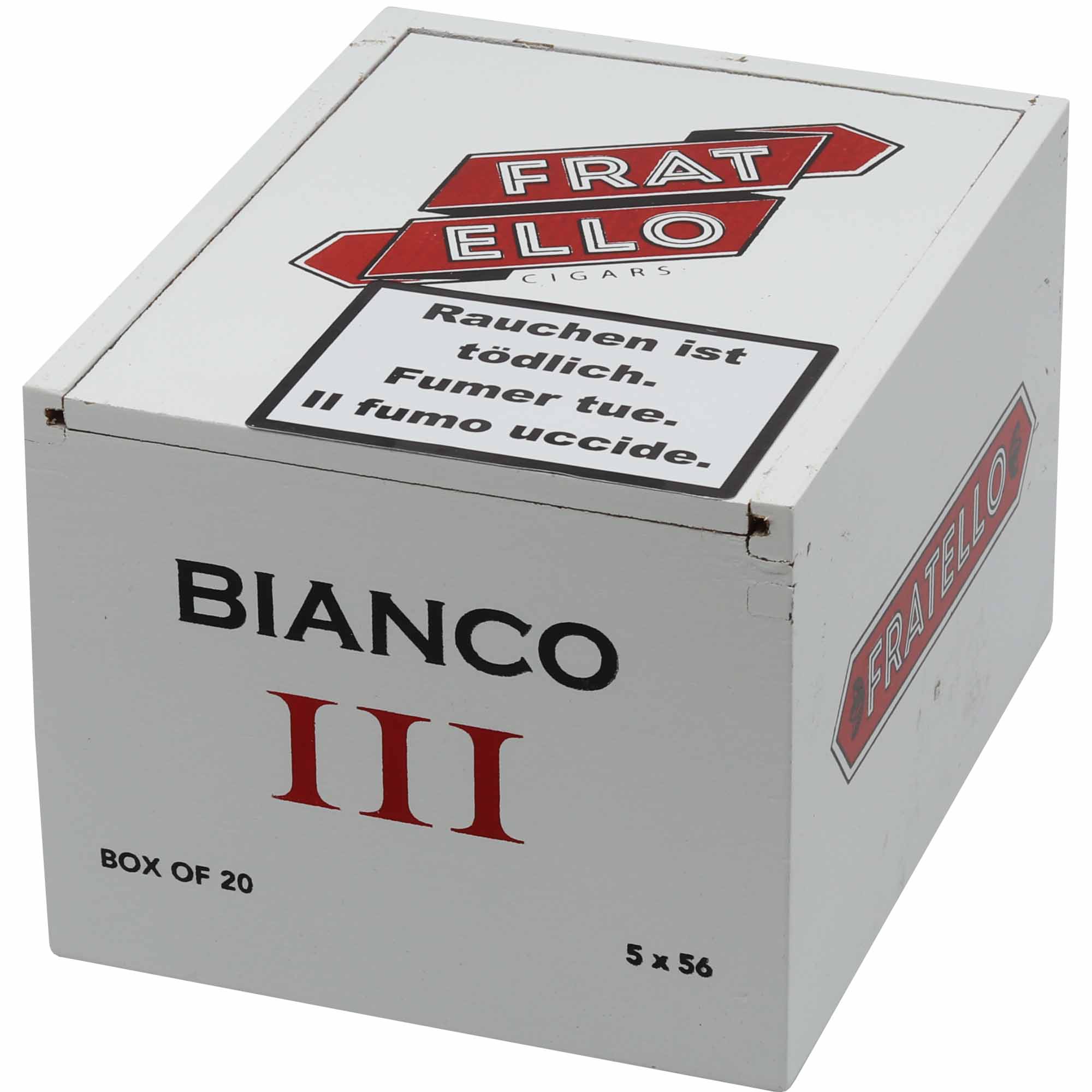 Fratello Bianco III Zigarre im Robusto Format Zigarrenbox geschlossen
