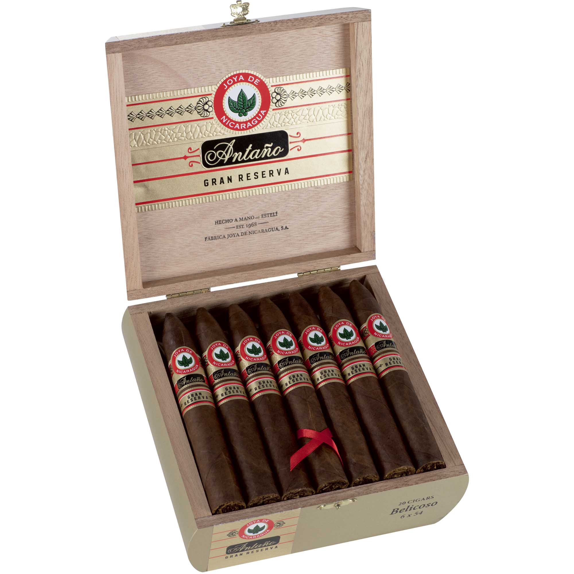 Joya de Nicaragua Antaño Gran Reserva Zigarre im Belicoso Format 20er Kiste offen