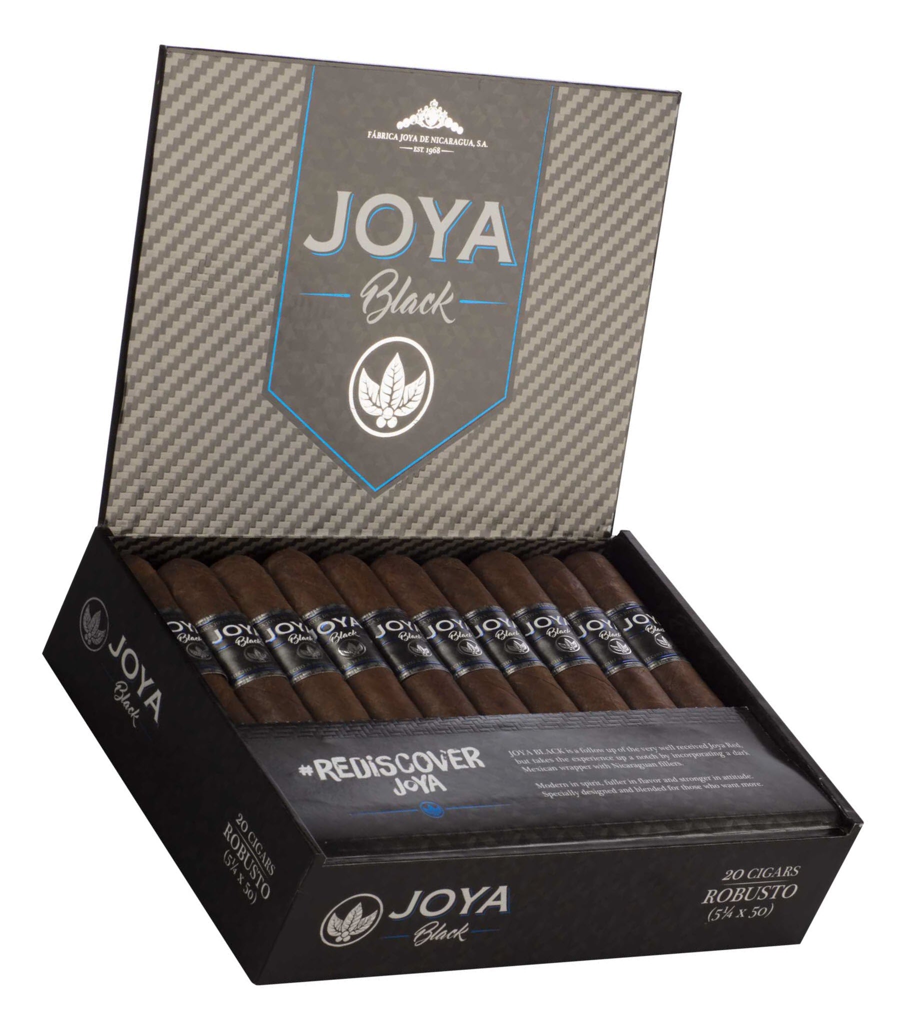Joya de Nicaragua Black Zigarre im Robusto Format 20er Box offen