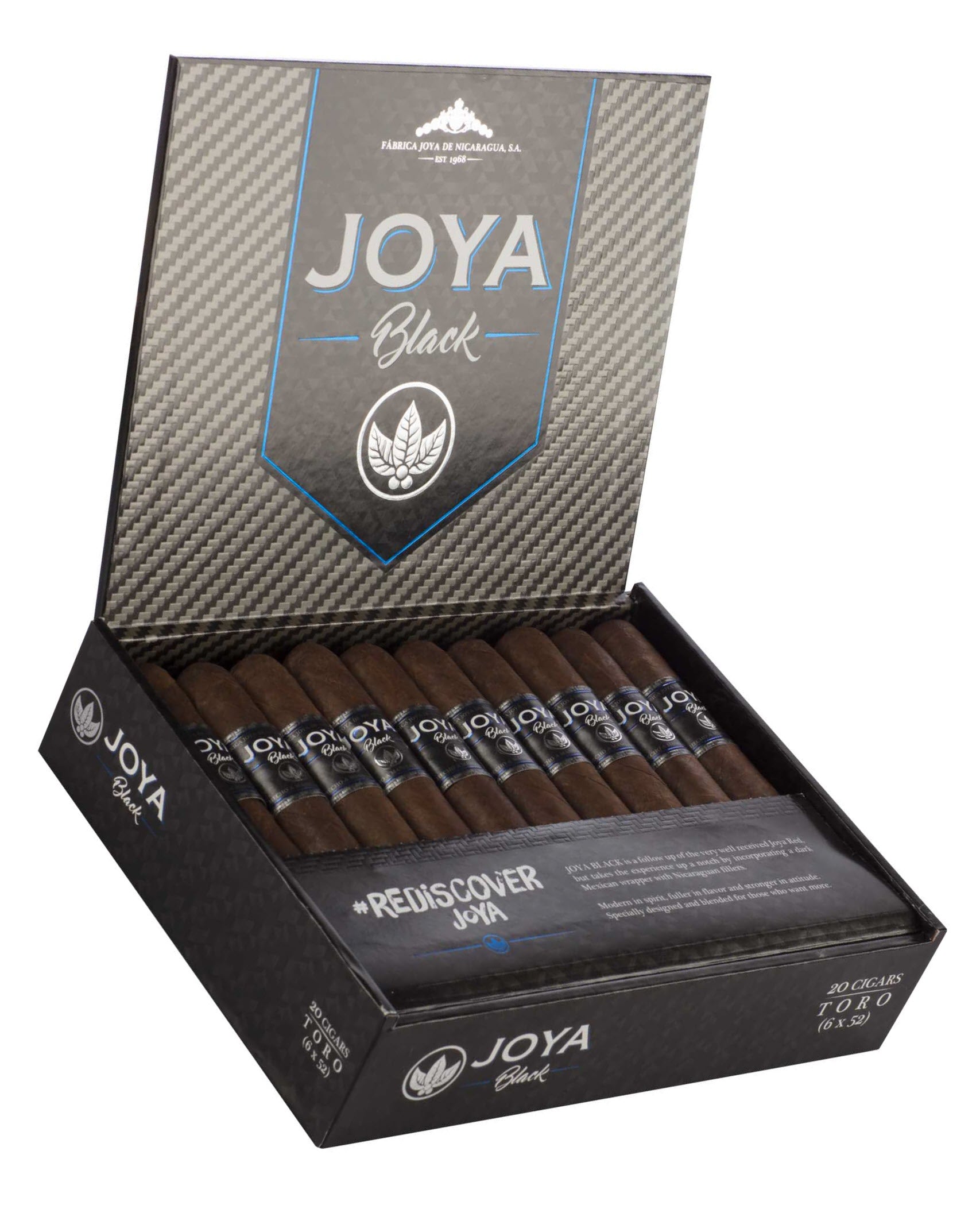 Joya de Nicaragua Black Zigarre im Toro Format 20er Kiste offen