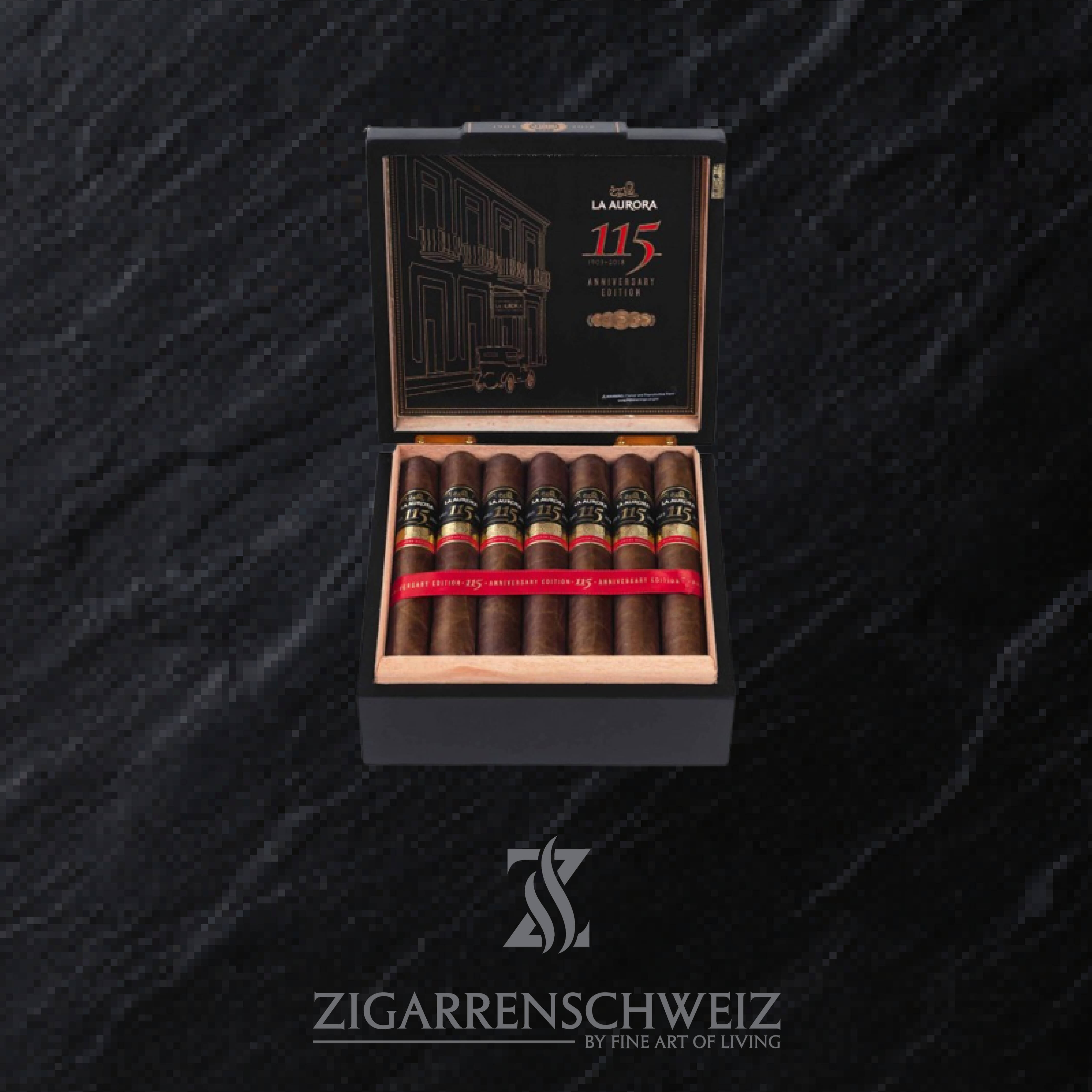La Aurora 115 Anniversary Gran Toro Zigarren Kiste geöffnet