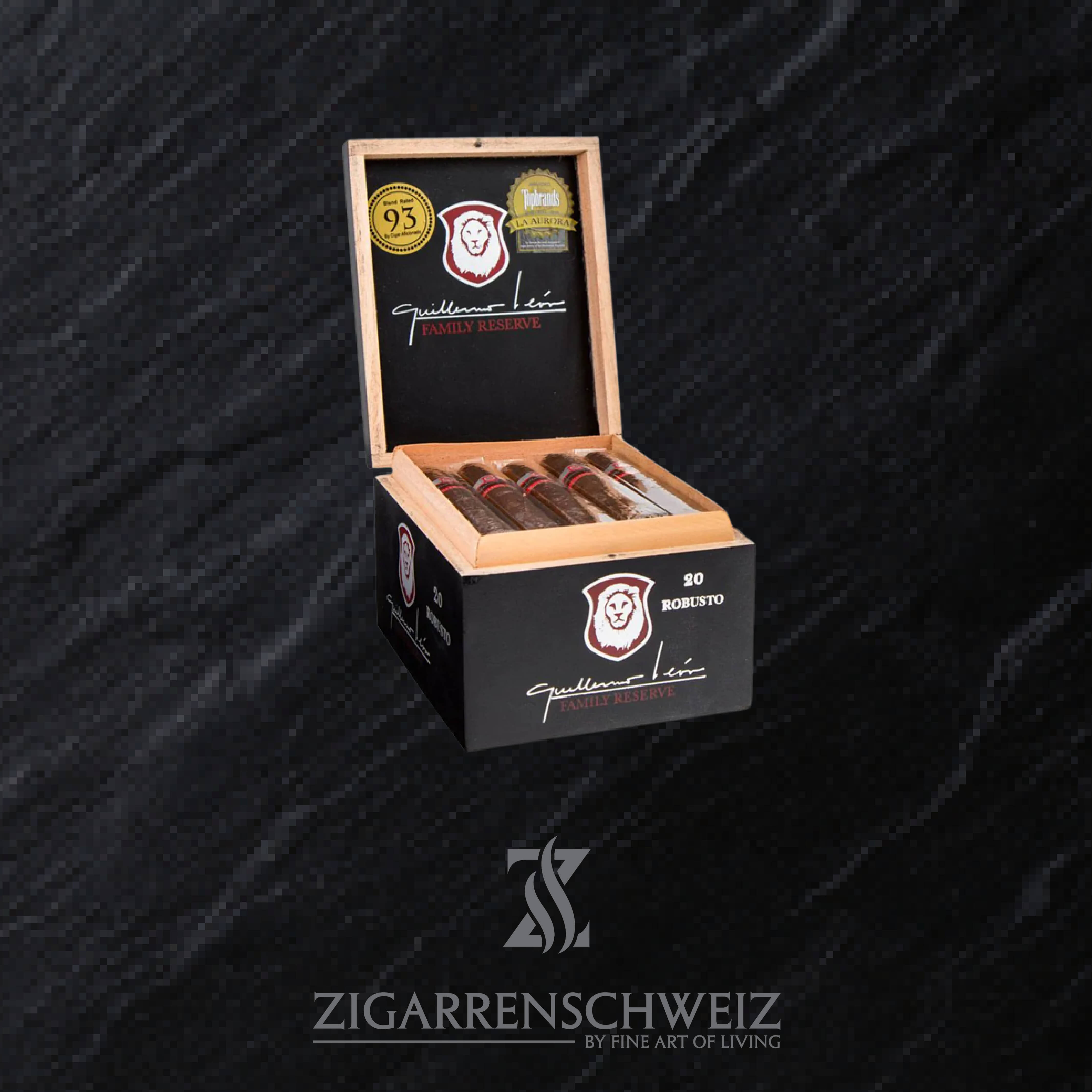 La Aurora Guillermo Leon Robusto Zigarren Kiste offen