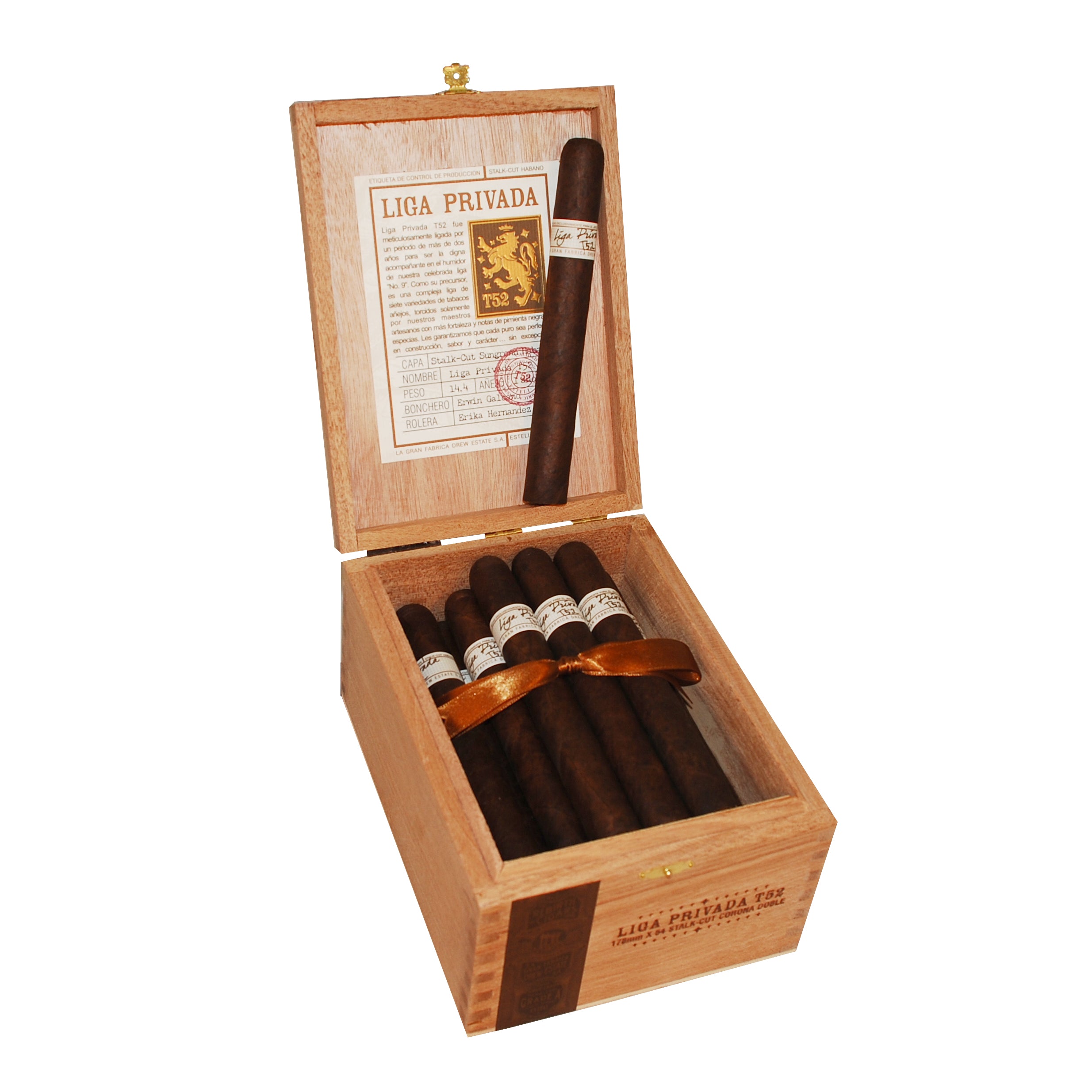 24er Kiste Drew Estate Liga Privada T52 Double Corona Zigarre, Box geöffnet