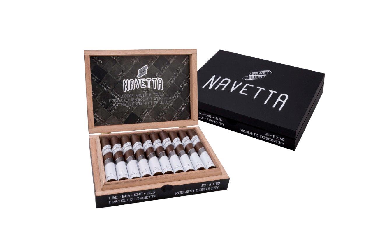 Fratello Navetta Discovery Zigarre im Robusto Format Box geöffnet