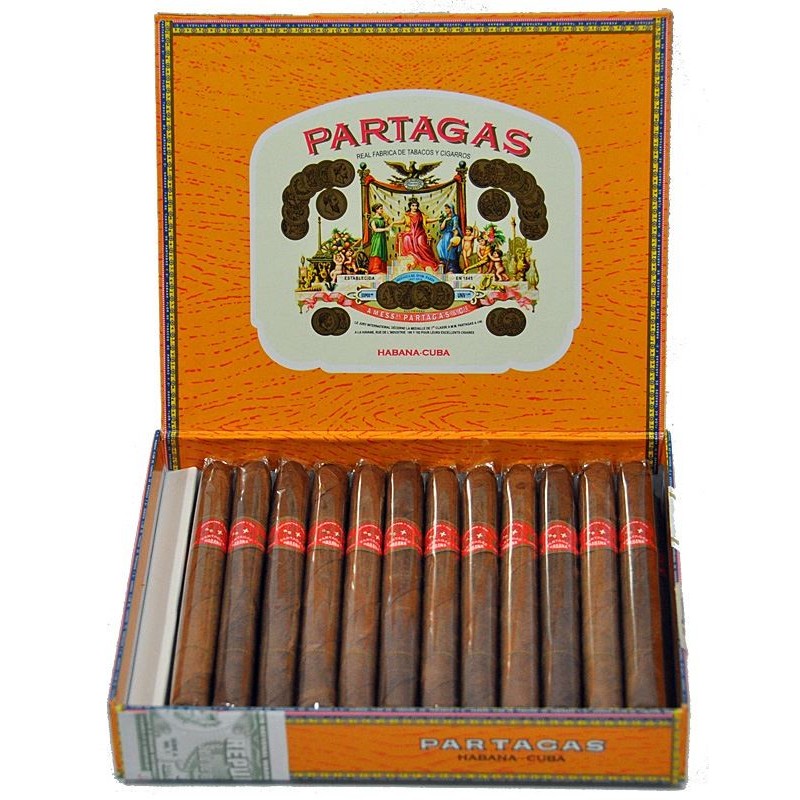 Partagas Chicos Zigarren im Mini Panetela Format 25er Box geöffnet