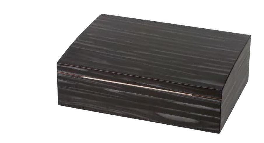 Passatore Humidor für 25 Zigarren, Farbe: Schwarz, geschlossen
