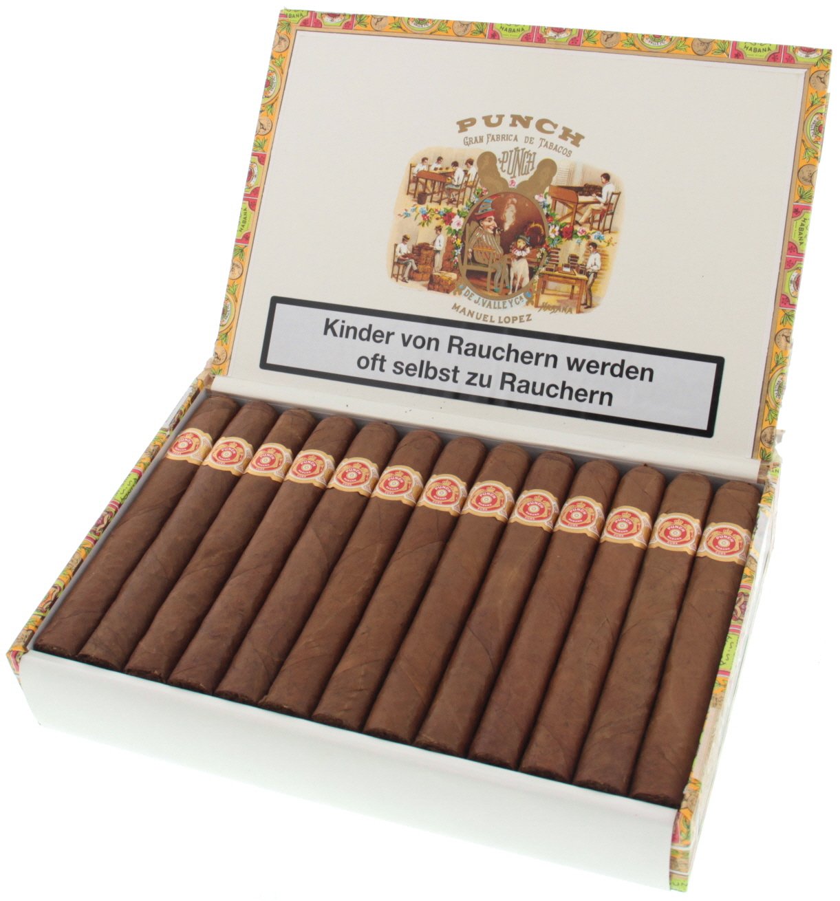 Punch Punch Zigarre im Gran Coronoa Format 25er Box geöffnet