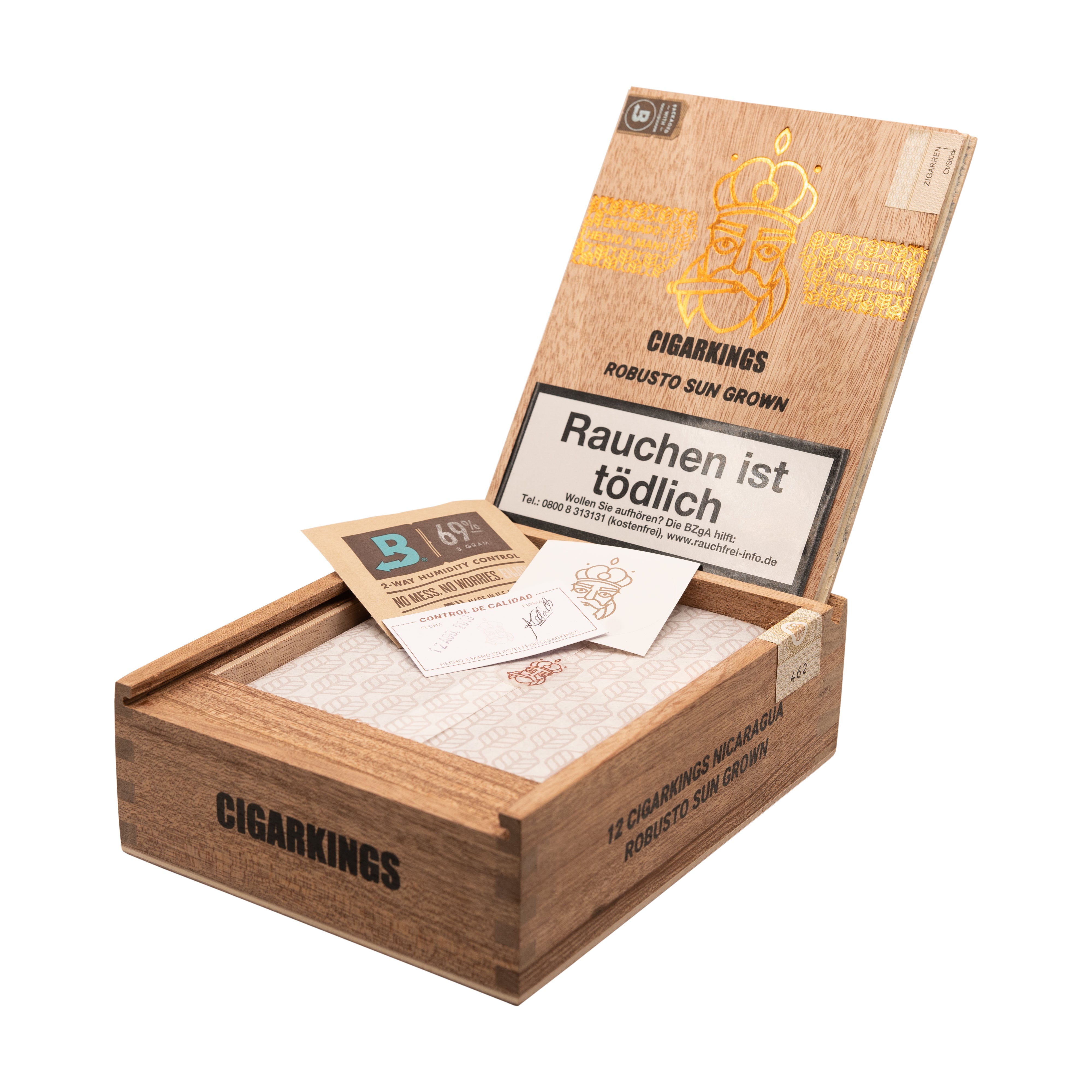 CigarKings Sun Grown Robusto Zigarren Kiste geöffnet
