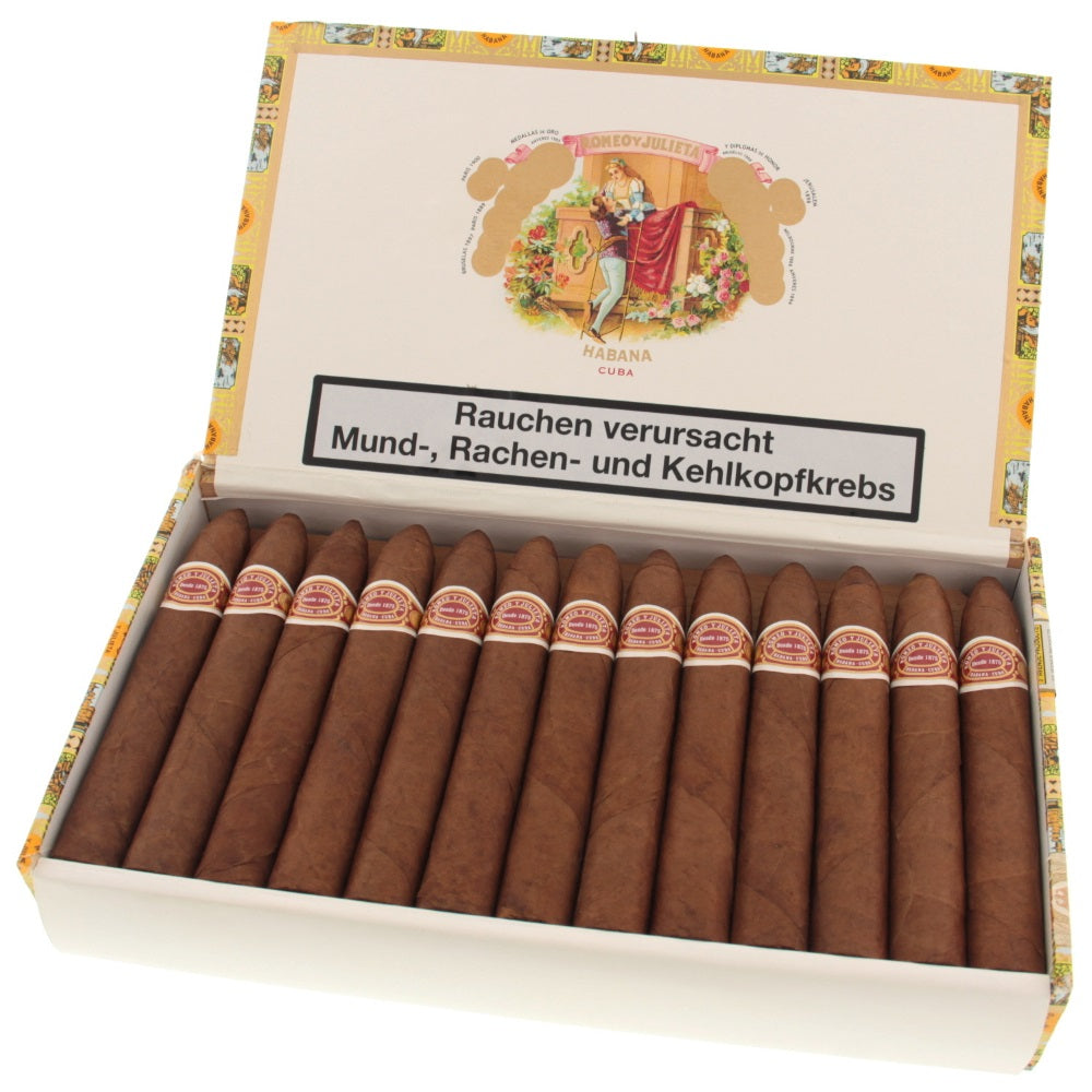 Romeo y Julieta Belicosos Zigarre im Belicosos Format 25er Box open