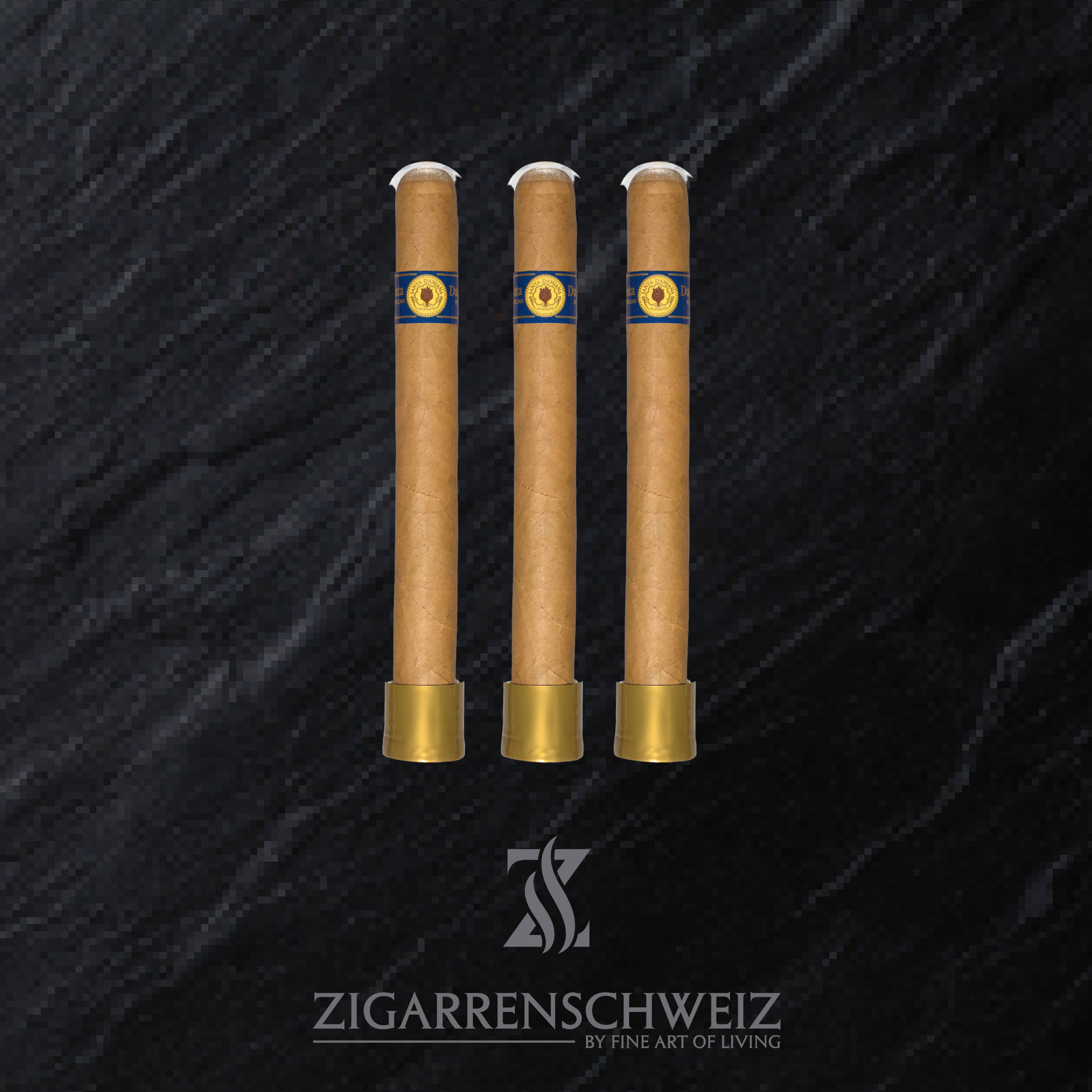 Santa Damiana Classic Churchill Glas Tubo 3er Zigarren Etui