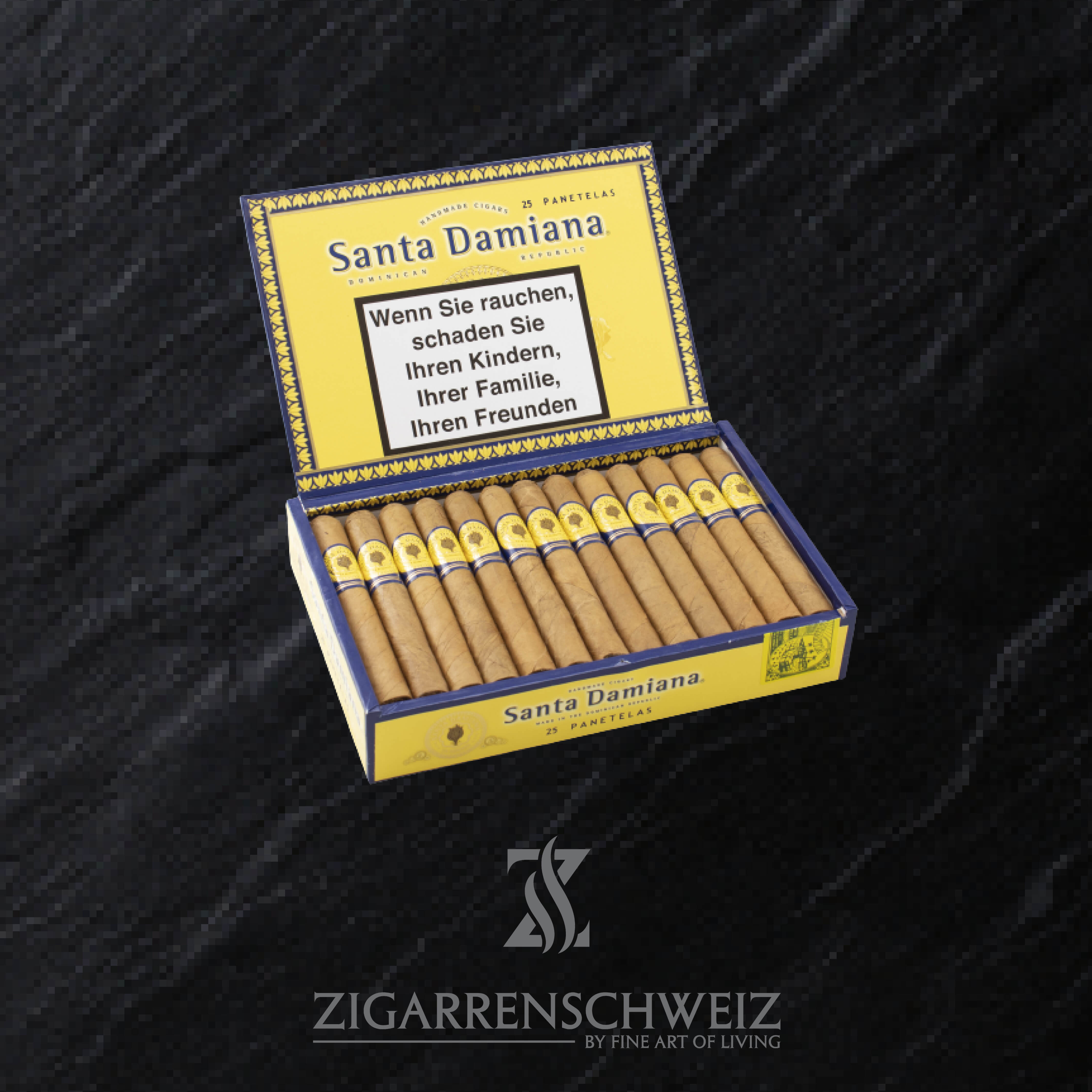 Santa Damiana Classic Panetela Zigarren Kiste offen