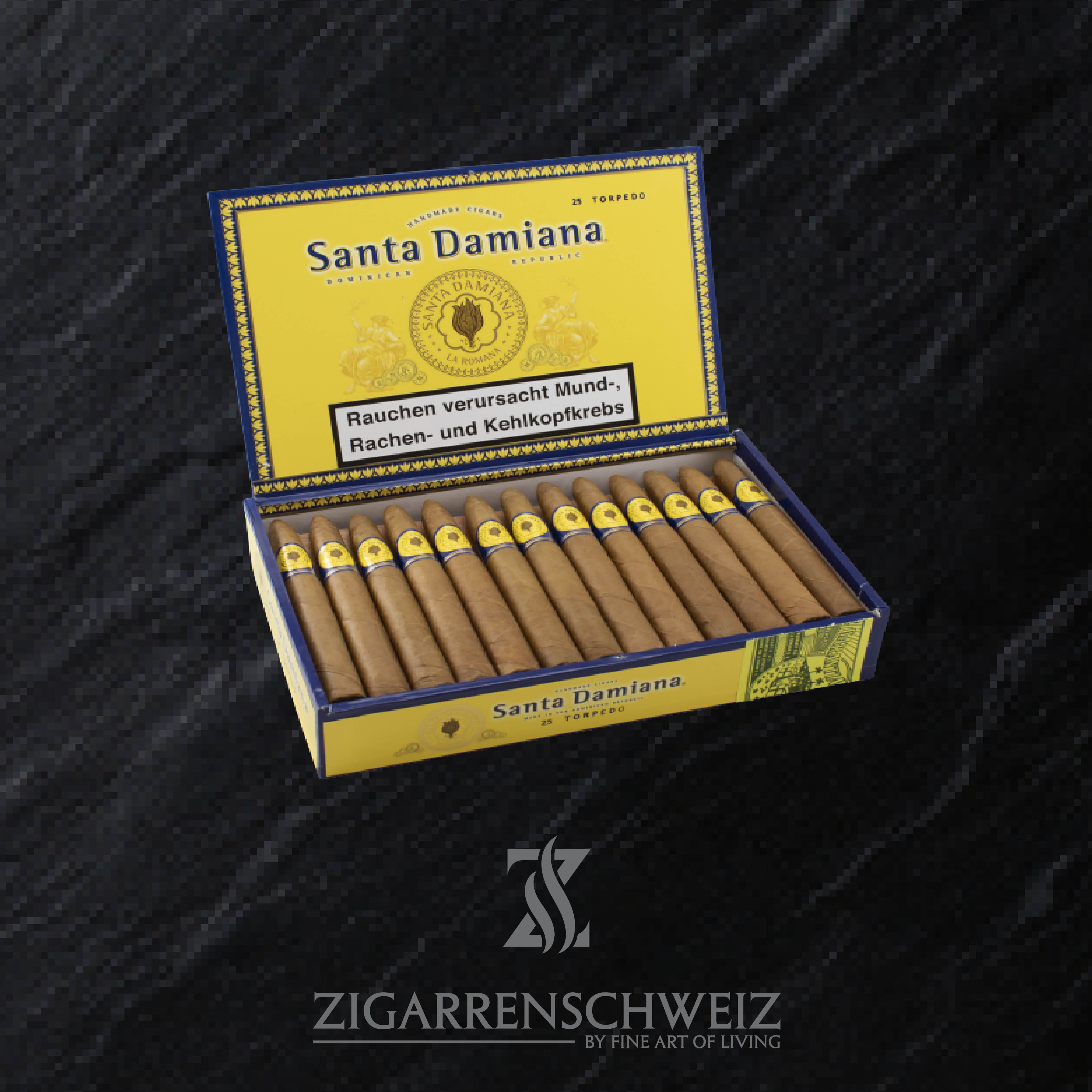 Santa Damiana Classic Torpedo Zigarren Kiste offen