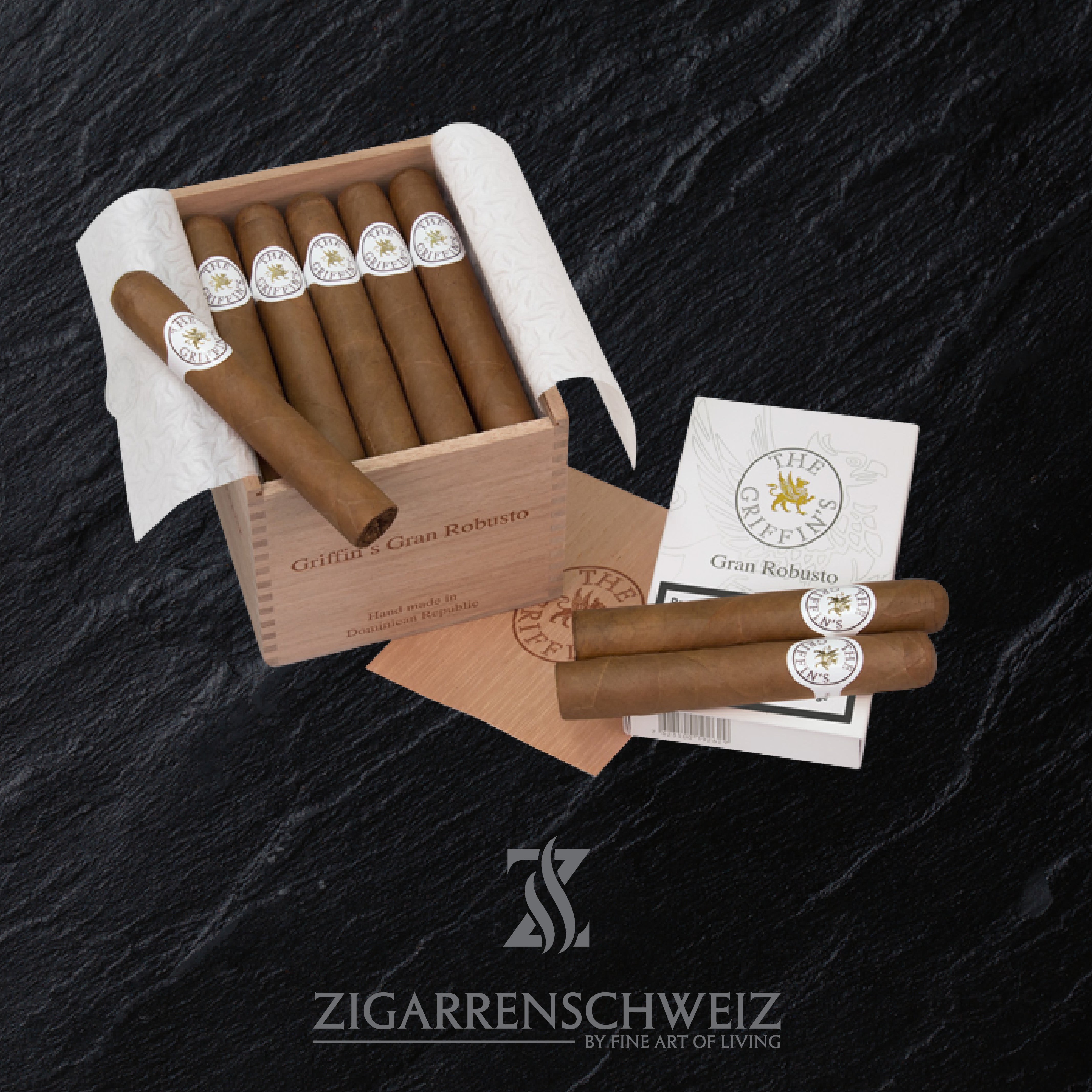 Variation The Griffins Classic Gran Robusto 25er Zigarren Kiste und 4er Zigarren Schachtel