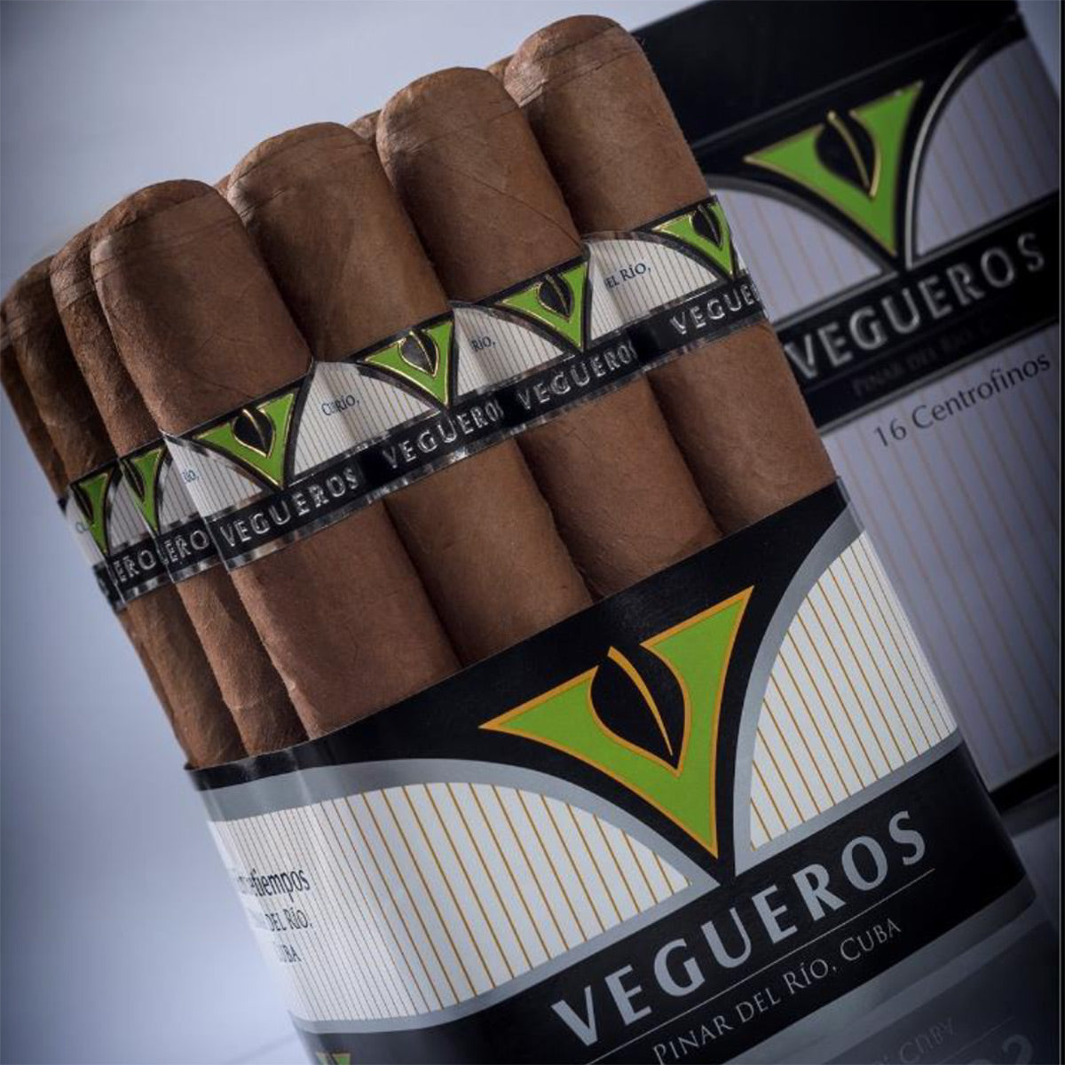 Vegueros Centrofinos Zigarrenbox 16 geöffnet