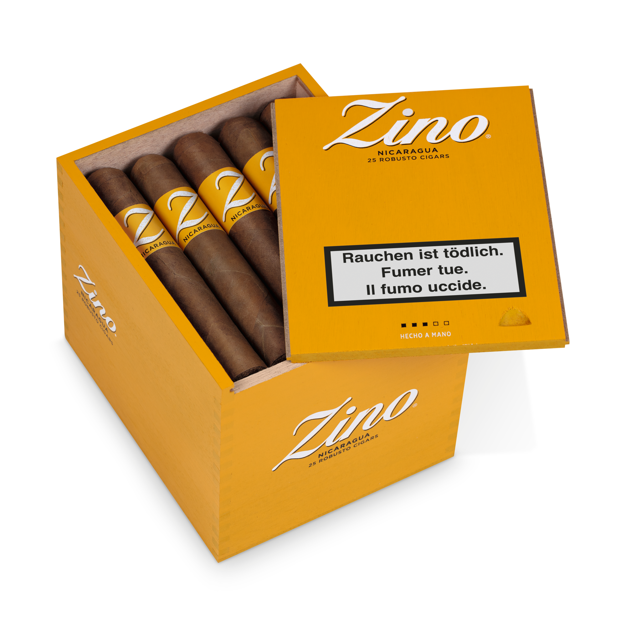 Zino Nicaragua Robusto Zigarre 25er Box geöffnet