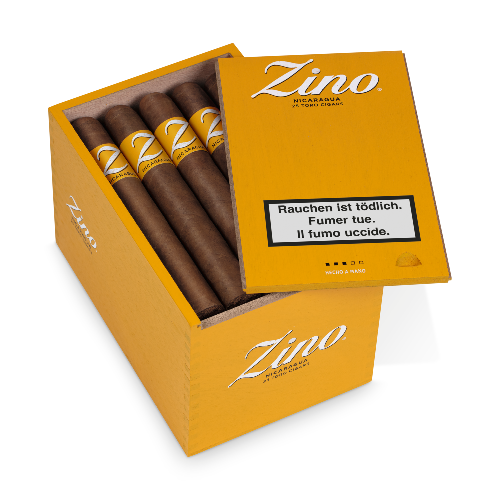 Zino Nicaragua Toro Zigarren 25er Box geöffnet