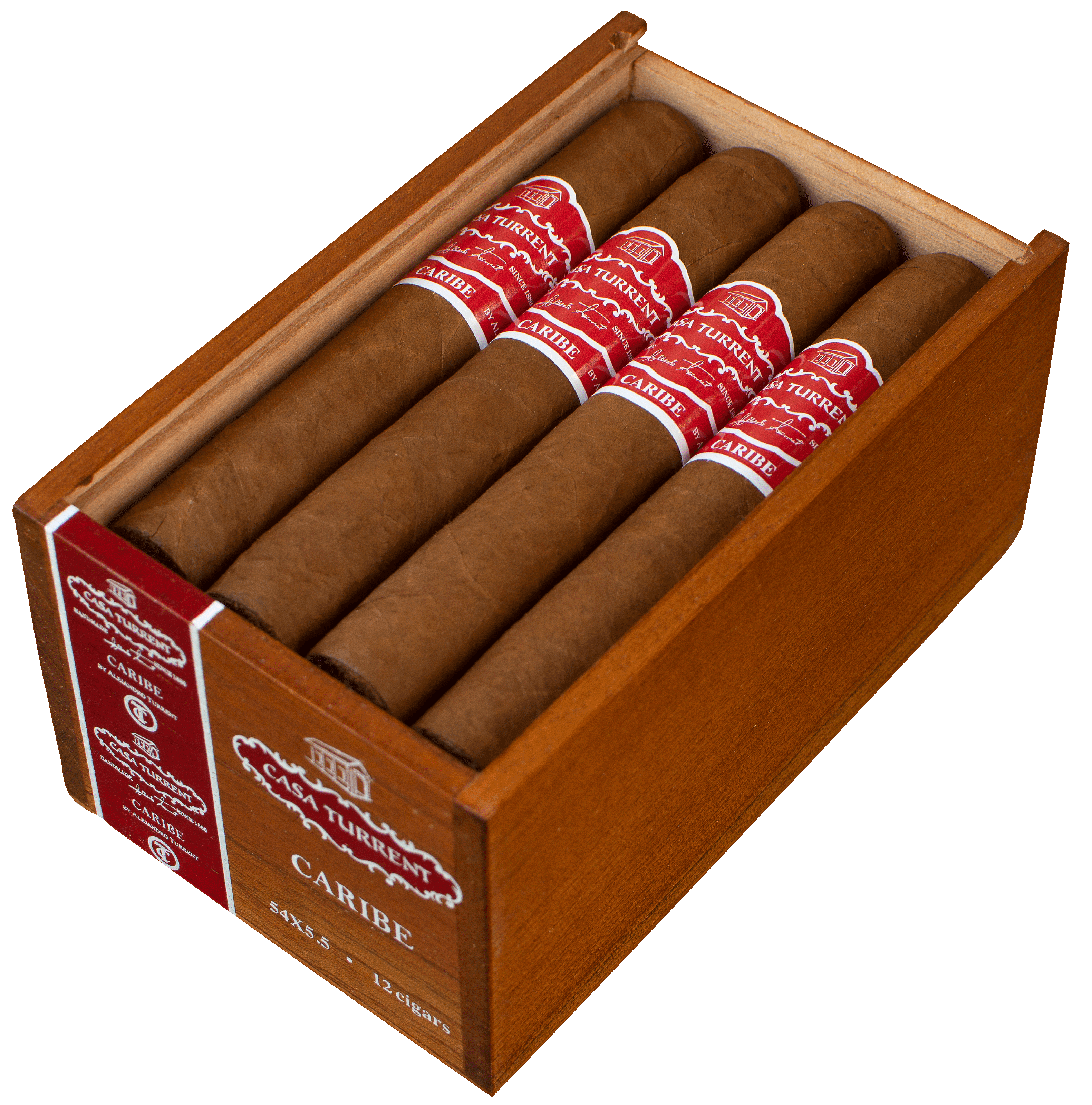 12er Kiste Casa Turrent Origen Caribe obusto Extra Zigarren, Box geöffnet