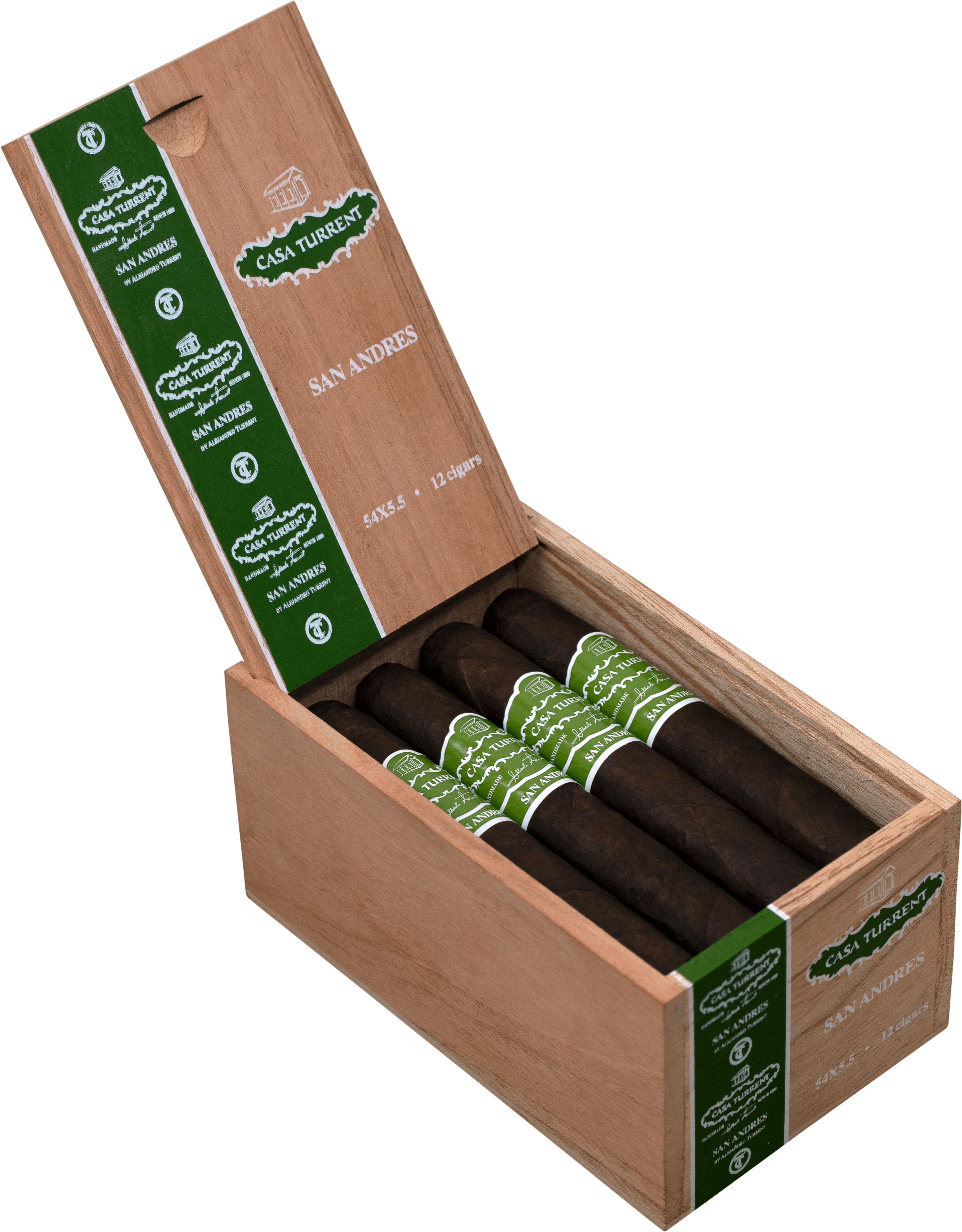 12er Kiste Casa Turrent Origenes San Andres Robusto Zigarren, Box geöffnet
