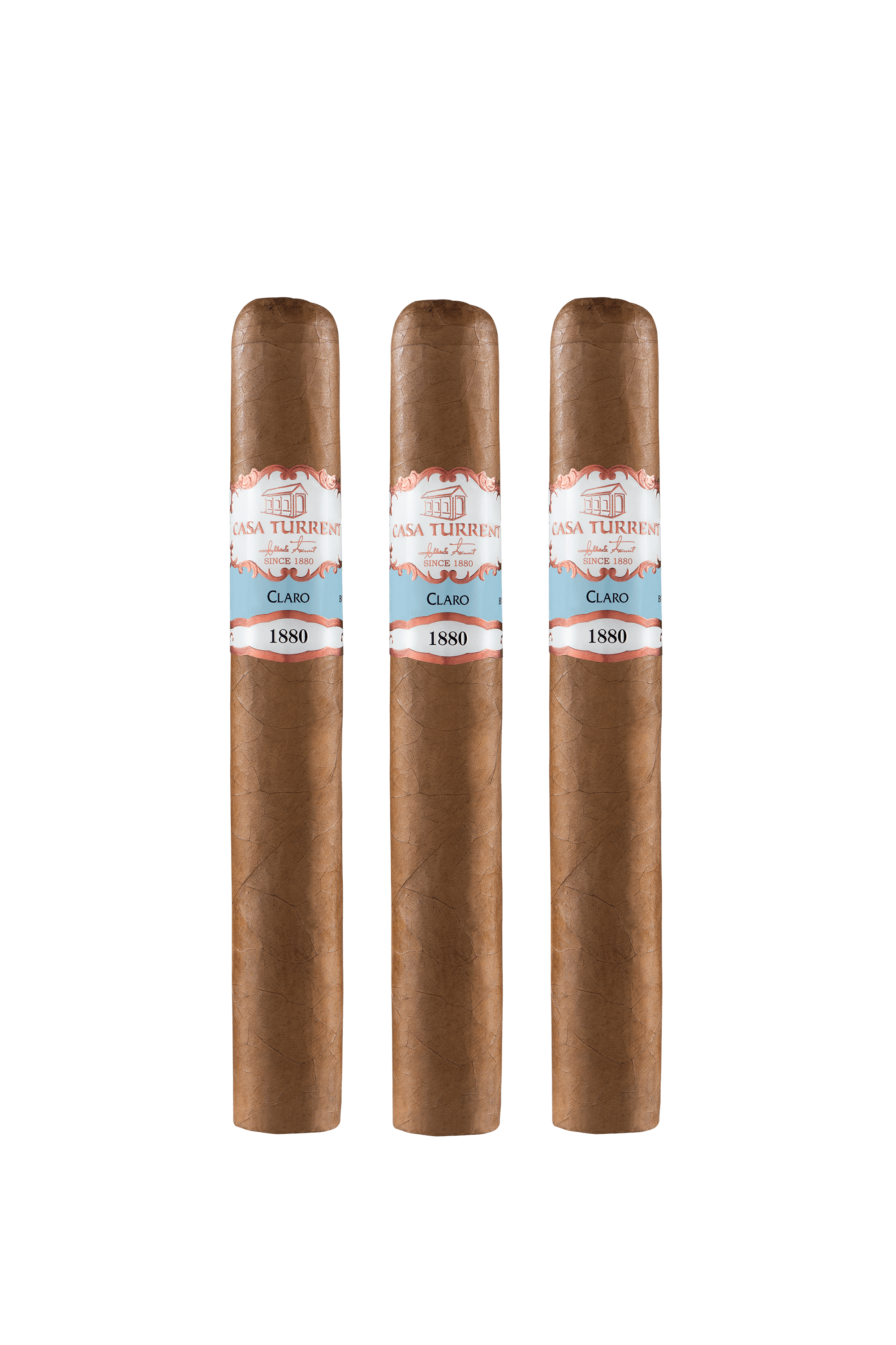 Casa Turrent 1880 Claro Double Robusto Zigarren, 3er Zigarrenetui