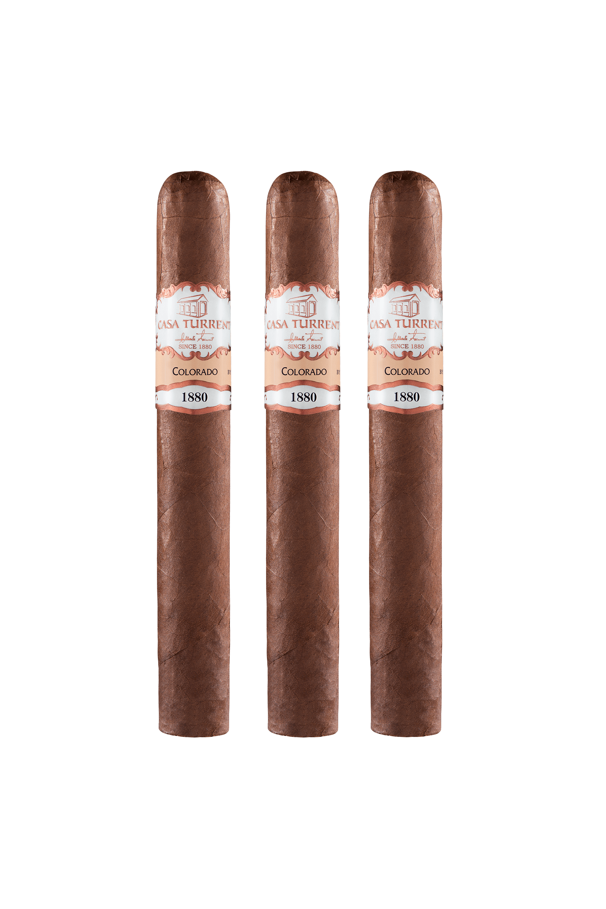 Casa Turrent 1880 Colorado Double Robusto Zigarren, 3er Zigarrenetui