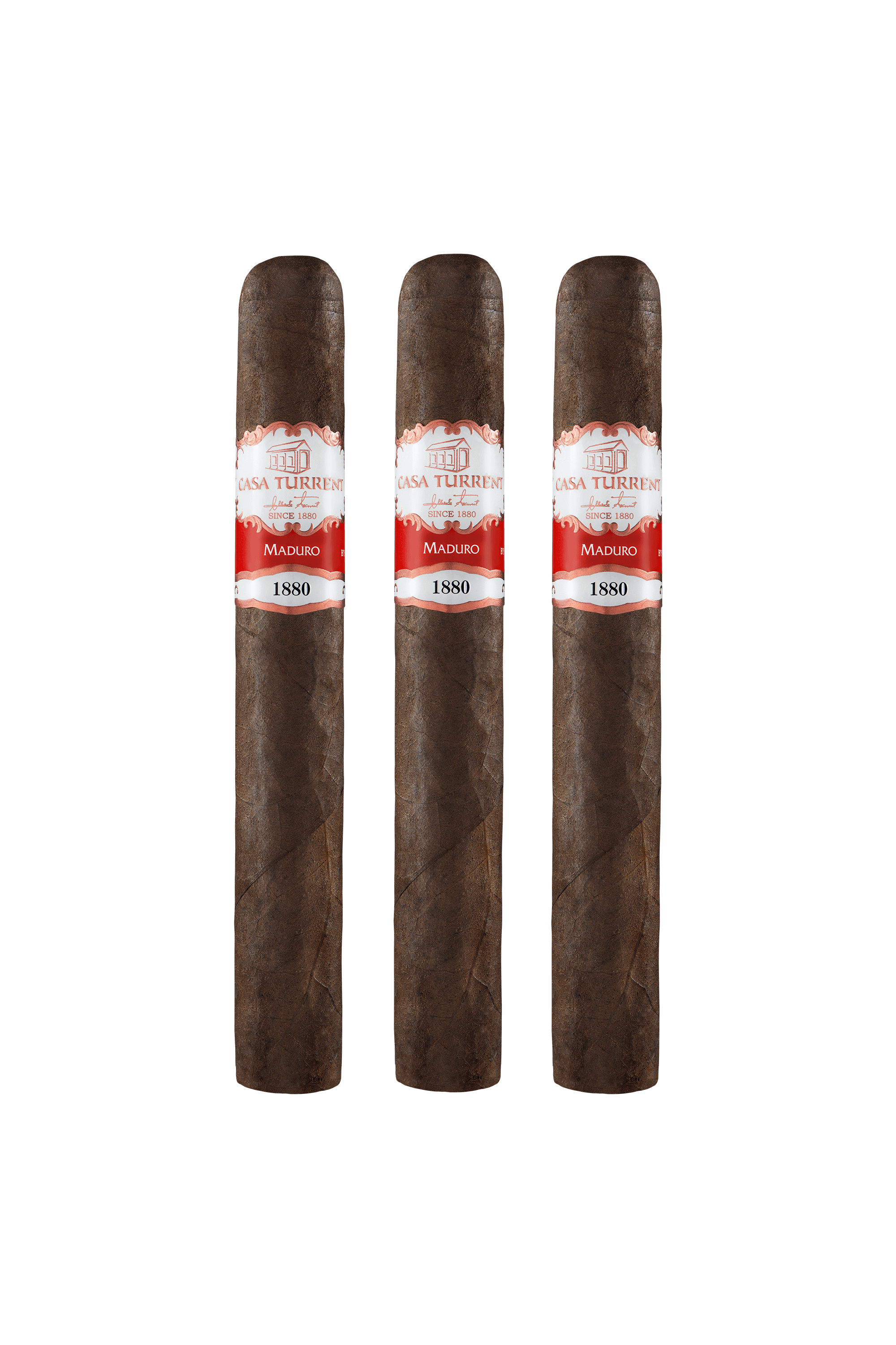 Casa Turrent 1880 Maduro Double Robusto Zigarren, 3er Zigarrenetui