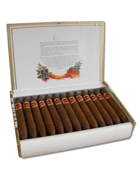 der Cuaba Exclusivo Zigarren im Exquisito Format 25 Zigarrenbox geöffnet